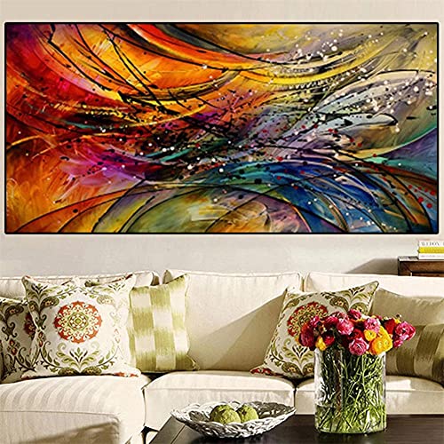 5D Diamant Painting Bilder Voll Bohrer Groß Kits, Abstrakte Blume Diamant Painting Bilder DIY Diamant Malerei Set, Strass Stickerei Kunst Handwerk für Home Wall Décor 80x220cm/32x88inch,Square Drill von KAADEER