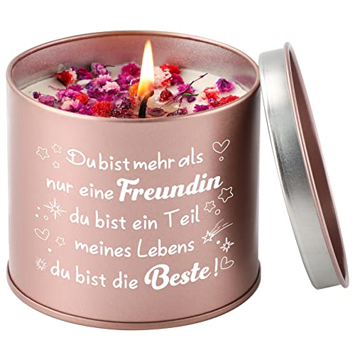 Duftkerzen Geschenke für Beste Freundin, KAAYEE 9oz Lavendel Duftkerzen Weihnachten Geschenke für Freundin, Geburtstagsgeschenk für Freundinnen, Freundschaft Geschenke für Frauen (Freundin 2) von KAAYEE