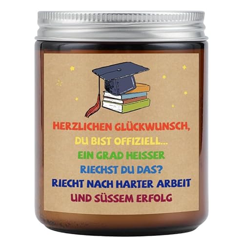 KAAYEE Abschluss Geschenk 2024, Aromatherapie Kerze Master Bachelor Abschluss Geschenk, Prüfung Bestanden Geschenk, Promotion Geschenk, Geschenkidee für Bachelor Master Abitur von KAAYEE