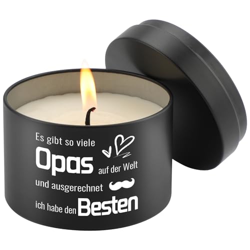 KAAYEE Opa Geschenk Duftkerzen, 6oz Immergrün Duftkerzen Geschenke für Opa, Geburtstagsgeschenk Weihnachtstag Erntedanktag Vatertagsgeschenk für Opa, Beste Opa Geschenke von Enkel (Opa, 6OZ) von KAAYEE