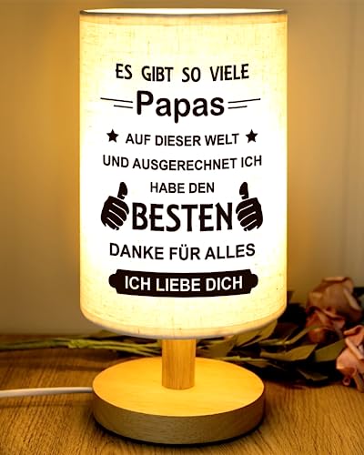 KAAYEE Geschenk für Papa, Geburtstagsgeschenk für Papa, Bester Papa Tischlampe, Papa Geschenke von Tochter Sohn, Geschenke für Papa zum Vatertag Geburtstag Weihnachten von KAAYEE