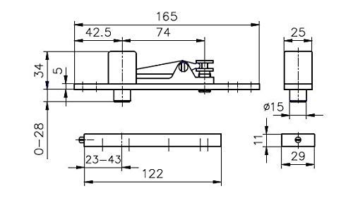 Zapfenband dormakaba 8062 von KABA