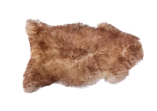 KABAJA Lammfell Echt - Teppich Flauschig - Natürliche Schaffell Mufflon 90-100 cm - Deko Wohnzimmer Fell Decken - Weich Schaffelldecke - Schlafzimmer Lammfelle - Naturfell von KABAJA
