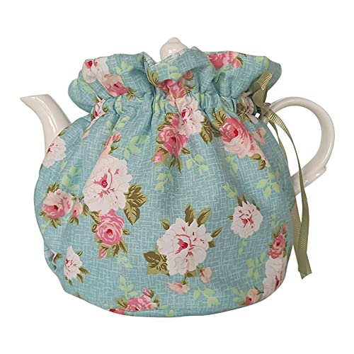 Tea Cozy, Baumwolle Vintage Floral Teekanne Staubschutz Tee Cozies, Küche Zuhause Dekorative Teewärmer mit Isolierkissen für Hausfrau, Freund, Mutter von KABAKE