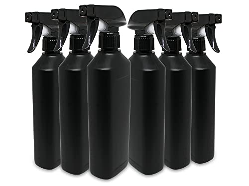 KABITEC HANDSPRÜHER 500ml oval - 6er-Pack, Sprühflasche, nachfüllbar, Kunststoff, Profi-Qualität, auslaufsicher - ideal für Haushalt, Werkstatt und Garage von KABITEC