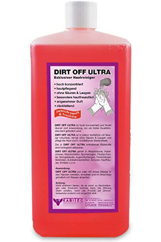 KABITEC DIRT OFF ULTRA exklusive Flüssigseife rot │ hautfreundlich rückfettend │ Körperreiniger Hautreiniger Haushaltsseife Handwaschmittel │ 1x 1000 ml Vorratsflasche von KABITEC