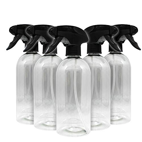 KABITEC HS-SPRÜHER klar 500ml - 5er-Pack - nachfüllbare Kunststoff Sprühflasche, Profi-Qualität, auslaufsicher - ideal für Haushalt und Garten von KABITEC