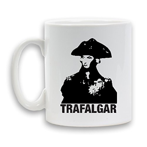 Trafalgar – Admiral Nelson bedruckter Keramik Tasse 313 ml schwere Neuheit Geschenk Weiß Kaffee Tee Getränk Container von KABOOM GIFTS