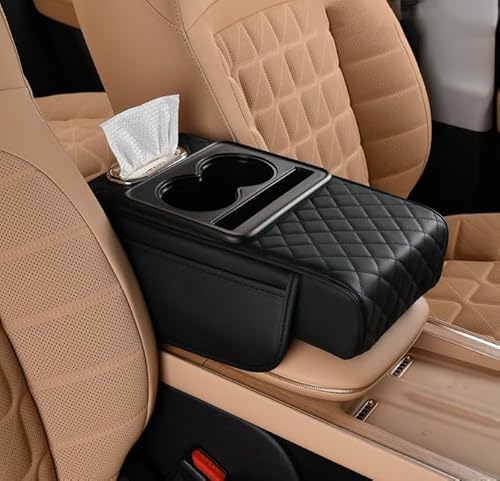 Auto Mittelkonsole Armlehne Kissen für BMW 2er F46 Gran Tourer 2er GT 2015-2022, Multifunktionales Armlehnen Polster,Armlehnenschoner Mit Getränkehalter Taschentuchbox,A Black Auto Mittelkonsole Armlehne Kissen für BMW 2er F46 Gran Tourer 2er GT 2015-2022, Multifunktionales Armlehnen Polster,Armlehnenschoner Mit Getränkehalter Taschentuchbox,A Black von KABUTM