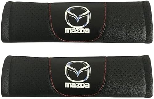 KABUTM 2 Stück Auto Gurtpolster für Mazda 3 CX3 6 CX5 MX5 Mazda CX9, Weicher Bequemer Auto Sicherheitsgurt Bezüge Schützt Hals Schulter Abnehmbar Atmungsaktiv Schulterpolster von KABUTM