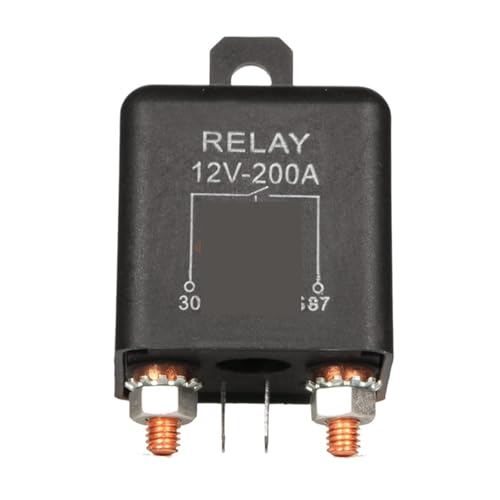 1Pcs 12V 24V 100A 200A Universal Batterie Schalter Relais Starten 4 Pin Dual Batterie Isolator Relais Strom starten Auto Relais(DC12V 200A) von KACGHRDN