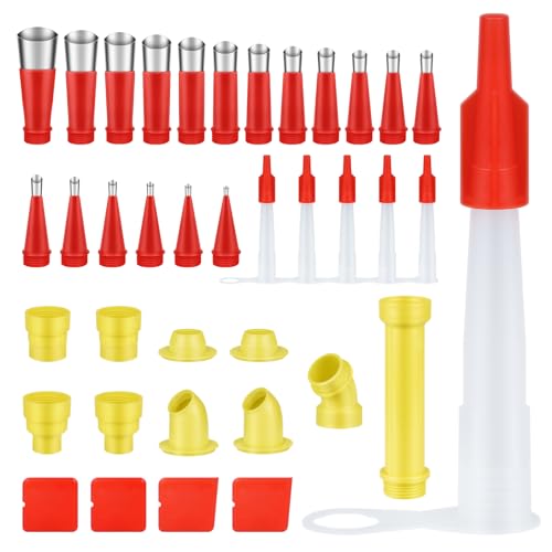 KACNON Edelstahl Dichtungsdüse, 38 Stück Universal Integrierte Gummidüse Werkzeug Kit, für Badezimmer, Fenster KACNON Edelstahl Dichtungsdüse, 38 Stück Universal Integrierte Gummidüse Werkzeug Kit, für Badezimmer, Fenster von KACNON