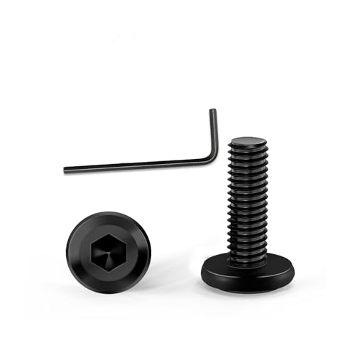 KACNON M4x 10 Schrauben, 30 Stück Schwarz Edelstahlschrauben mit Hex Key, 304 Innensechskant Flachkopfschrauben, Edelstahl A2 V2A Vollgewinde, Schwarz Verzinkt, für Haushaltsgeräte Industriemaschinen KACNON M4x 10 Schrauben, 30 Stück Schwarz Edelstahlschrauben mit Hex Key, 304 Innensechskant Flachkopfschrauben, Edelstahl A2 V2A Vollgewinde, Schwarz Verzinkt, für Haushaltsgeräte Industriemaschinen von KACNON
