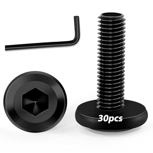 KACNON M6x 20 Schrauben, 30 Stück Schwarz Edelstahlschrauben mit Hex Key, 304 Innensechskant Flachkopfschrauben, Edelstahl A2 V2A Vollgewinde, Schwarz Verzinkt, für Haushaltsgeräte Industriemaschinen KACNON M6x 20 Schrauben, 30 Stück Schwarz Edelstahlschrauben mit Hex Key, 304 Innensechskant Flachkopfschrauben, Edelstahl A2 V2A Vollgewinde, Schwarz Verzinkt, für Haushaltsgeräte Industriemaschinen von KACNON