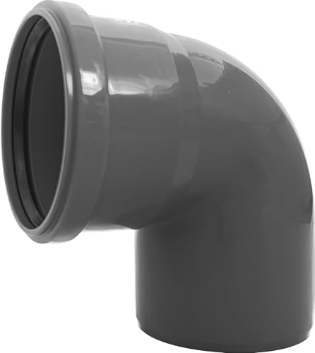 KACZMAREK PP-Rohrbogen DN 110 90° Grau | Polypropylen | Hochwertige Dichtung | Abwasser Installation | Kanalrohrsystem | Komplettes HT-System von KACZMAREK