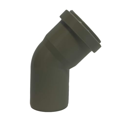 HT Bogen DN 40/67,5° Grau PP Kunststoff | mit Dichtung | Gummidichtung | Abwasser Installation | Kanalrohrsystem | komplettes HT-System von KACZMAREK