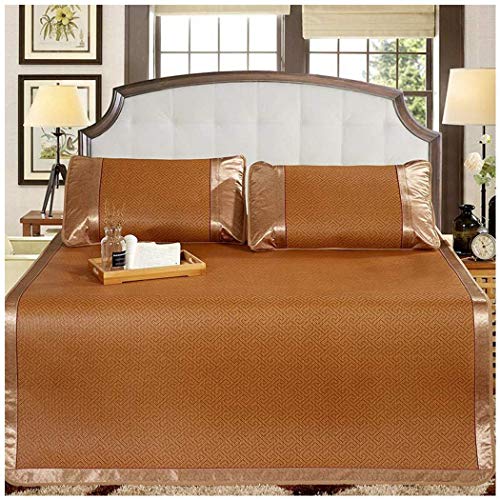 New Ice Silk Mat Zwei-Farben Drei-Teiliges Set-Eis-Silk Mat 1,5 M 1,8 M Studenten Folding Mat (Farbe:, Größe: 1.8 * 2 M 3 Teiliges Set) / E / 0.9 * 1.9 m 2 piece set von KAD
