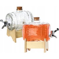 Kadax - Fass mit Hahn, Getränkespender, Fass mit Zapfhahn 1,5L 2er Set von KADAX