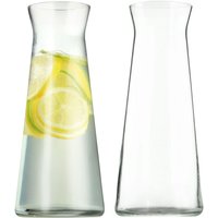 Glaskaraffe, Wasserkaraffe aus Glas, Getränkekaraffe, 1L, 2 Stück - Kadax von KADAX