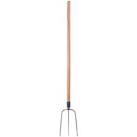 Heugabel aus Stahl, Gabel mit Stiel aus Holz, Gartenforke, 3 Zinken - Kadax von KADAX