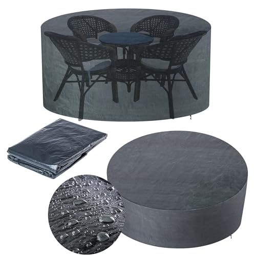 KADAX Abdeckplane, Wasserfeste Abdeckung für Gartenmöbel, UV-Beständige Schutzhülle aus Polyethylen, Abdeckhaube für Gartenstühle, Gartentisch und Loungemöbel (für Gartenmöbel) von KADAX