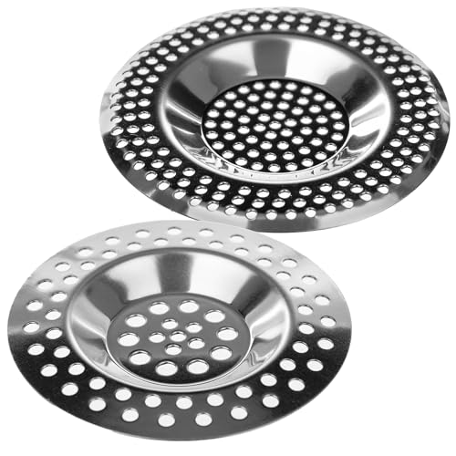 KADAX Abflusssieb aus Edelstahl, 2 Stück, Abfluss Sieb für Waschbecken und Spülbecken, Waschbeckensieb 7cm, Spülbeckensieb für Küche und Bad, Haarsieb von KADAX