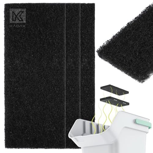 KADAX Aktivkohlefilter für Abfallbehälter, Kohlefilter, Kohlenstoff-Filter, Holzkohle Filter, Ersatz Filter, Geruchsfilter für Komposteimer (Rechteckig 3-er Set), K9746 von KADAX