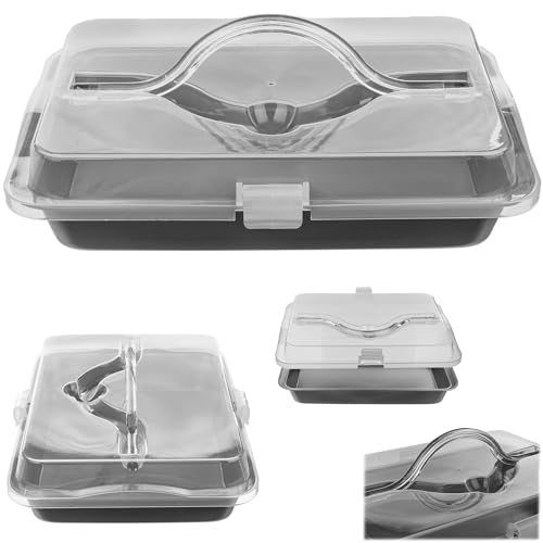KADAX Backform mit Deckel und Antihaftbeschichtung, rechteckige Kuchenform aus Stahl für Kuchen, Toastbrot, Käsekuchen, Brownie, Kastenform (32.5 x 22.5 x 5 cm) von KADAX