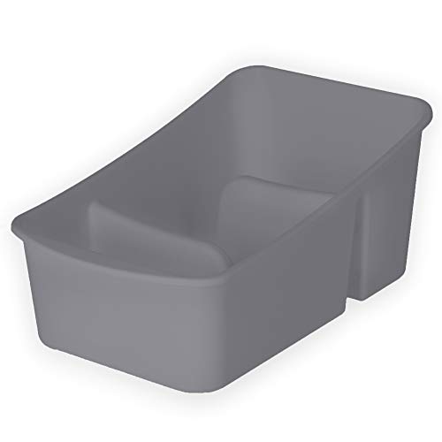 KADAX Behälter für Kräuter, Gewürze, Box mit zwei Bereichen, Aufbewahrungsbox aus Kunststoff mit Griffen, Küchenorganizer, Kräuter Organizer (Grau) von KADAX