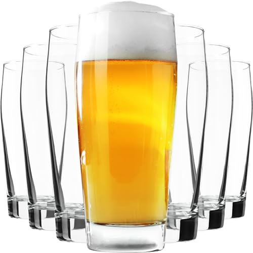 KADAX Biergläser, 510ml Klassisches Weizenbierglas, Weizenbiergläser aus hochwertigem Glas, Bierseidel für Familienfeiern oder Partys, Tulpen Gläser für Bier (8 x 510ml) von KADAX
