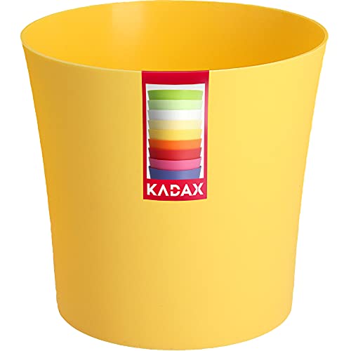 KADAX Blumentopf aus Kunststoff, 9 Farben, Pflanzenschutz, Pflanzentopf für Balkon, Terrasse, Topf für Veilchenpflanzen, Blumenvase, Schutz, Blumenschutz (⌀ 8 cm, gelb) von KADAX