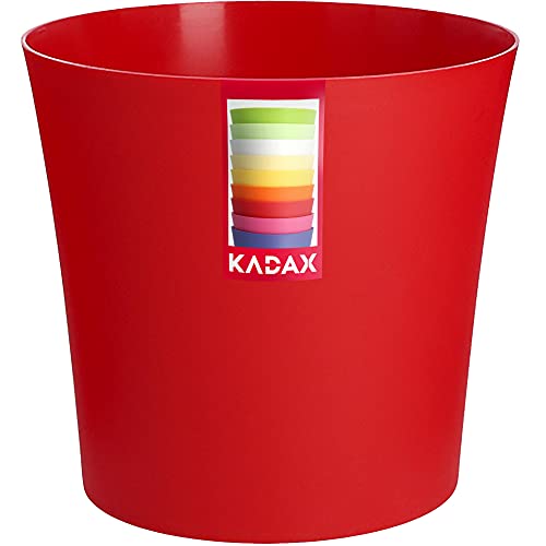 KADAX Blumentopf aus Kunststoff, 9 Farben, Pflanzenschutz, Pflanzentopf für Balkon, Terrasse, Topf für Veilchenpflanzen, Blumenvase, Schutz, Blumenschutz (⌀ 8 cm, rot) von KADAX