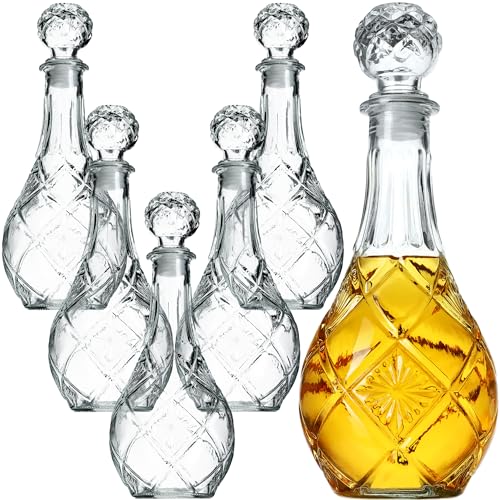 KADAX Dekanter für Getränke, Stilvolle Whiskykaraffe für Männer, Klassische Weinkaraffe mit einzigartiger Design, Whiskyflasche als Geschenk (0,8L - 6 Stück) von KADAX