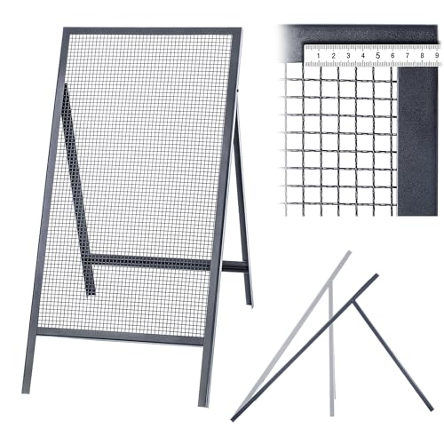 KADAX Durchwurfsieb, Durchwurfgitter aus Stahldraht, Gartensieb, Stahlsieb, Sandsieb, Rechteckiges Bausieb für Sand & Kompostsiebe & Erde & Steine (Maschenweite 1.0 * 1.0 cm) von KADAX