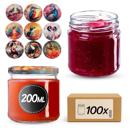 KADAX 100er Set Einmachgläser 200 ml mit Twist-Off Deckel Ø 66 mm – Dickwandige, luftdichte Dessertgläser, spülmaschinenfest, ideal für Marmelade & Eingemachtes KADAX 100er Set Einmachgläser 200 ml mit Twist-Off Deckel Ø 66 mm – Dickwandige, luftdichte Dessertgläser, spülmaschinenfest, ideal für Marmelade & Eingemachtes von KADAX