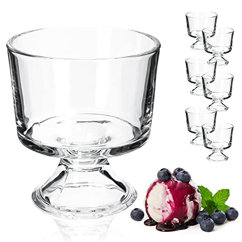 KADAX Eisbecher, 280 Milliliter Dessertschale aus hochqualitativem Glass, 10.6x9.4cm Eisgläser, Spülmaschinenfeste Fruchtgeleeschalen, Dessert Tassen für Eiscreme (280 ml, 6 Stück Set) von KADAX