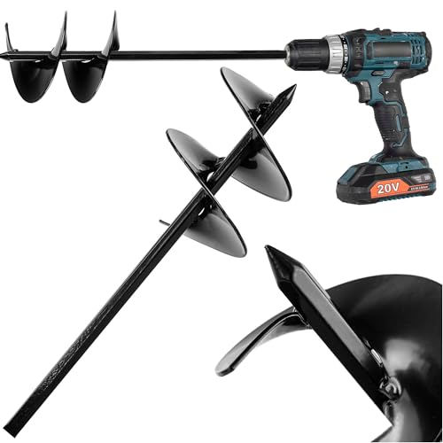 KADAX Erdbohrer 100mm für Bohrmaschine, Gartenbohrer, Erdlochbohrer für Akkuschrauber, Pflanzbohrer für Gartenarbeiten, Spiralbohrer zum Bohren von Erdlöchern KADAX Erdbohrer 100mm für Bohrmaschine, Gartenbohrer, Erdlochbohrer für Akkuschrauber, Pflanzbohrer für Gartenarbeiten, Spiralbohrer zum Bohren von Erdlöchern von KADAX