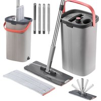 KADAX Flachmopp mit Wassertrennung, Wischmopp mit Doppelkammereimer KADAX Flachmopp mit Wassertrennung, Wischmopp mit Doppelkammereimer von KADAX