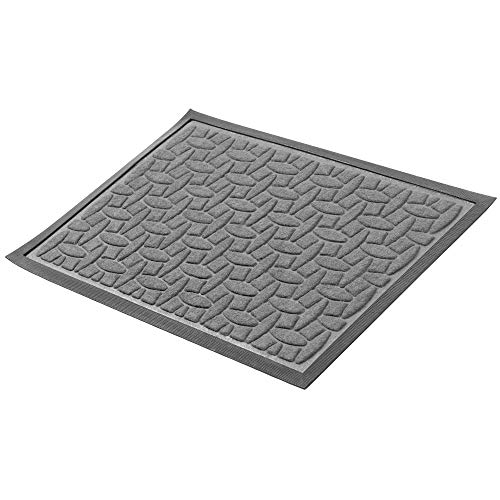 KADAX Fußmatte, 60 x 40 cm, Fußabtreter für Innen und Aussen, waschbare Gummifußmatte für Haustür, Hauseingang, Schmutzfangmatte aus Gummi, Türvorleger, Sauberlaufmatte(grau) von KADAX