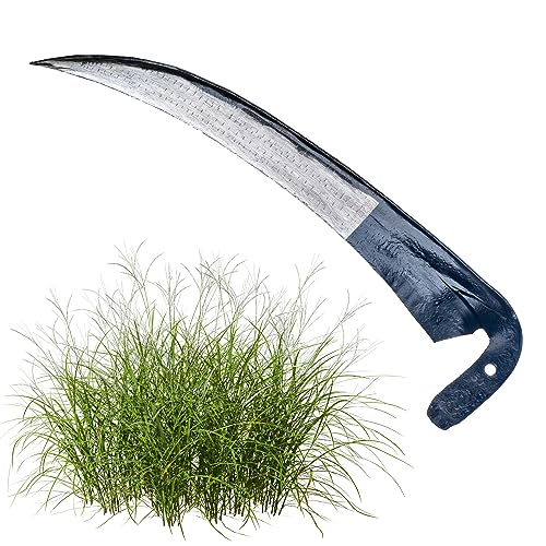 KADAX Gartensense aus Metall, Handsense, Sichel, Klappsense, Wildwuchssense, Sense, Gartensichel, Grassichel, Blattsichel, Handsichel, Kleinsichel (50 cm) von KADAX