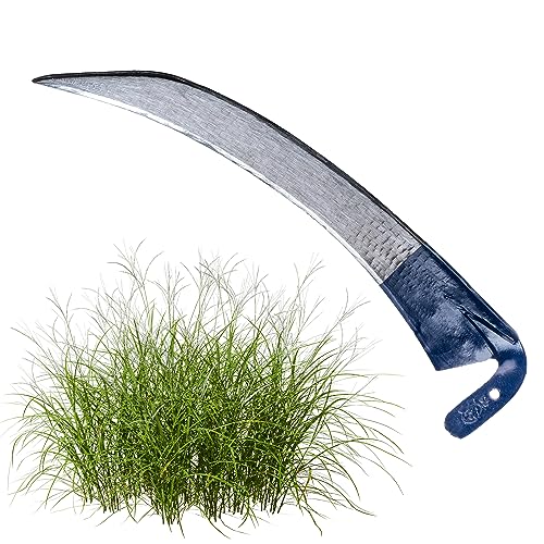 KADAX Gartensense aus Metall, Handsense, Sichel, Klappsense, Wildwuchssense, Sense, Gartensichel, Grassichel, Blattsichel, Handsichel, Kleinsichel (60 cm) von KADAX