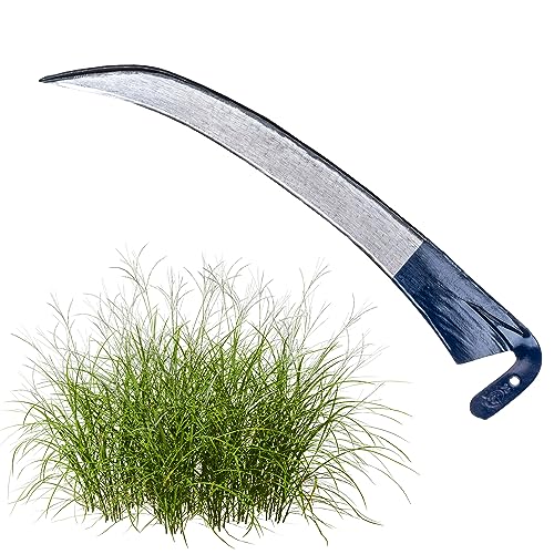 KADAX Gartensense aus Metall, Handsense, Sichel, Klappsense, Wildwuchssense, Sense, Gartensichel, Grassichel, Blattsichel, Handsichel, Kleinsichel (70 cm) von KADAX