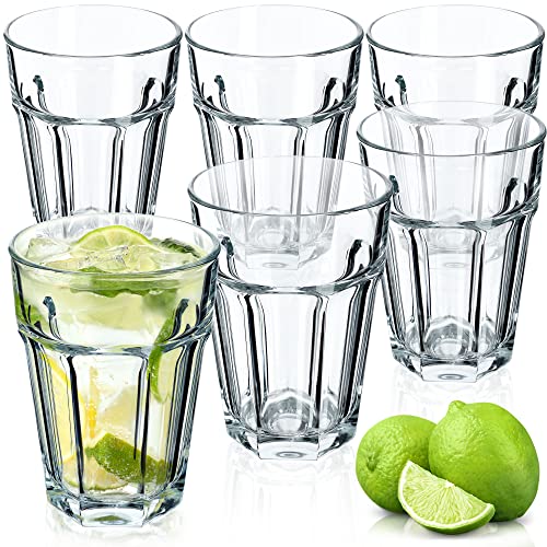 KADAX Getränkegläser 6er Set, 365ml, Spülmaschinenfeste longdrinkgläser aus Neutrum-Calcium-Glas, stapelbare Cocktailgläser, Wassergläser, Kaffeegläser, Teegläser von KADAX