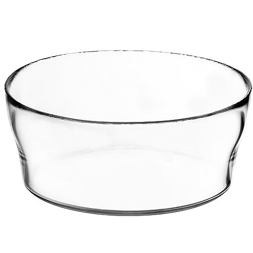KADAX Glasschale, Salatschüssel, runde Glasschüssel, 19 cm Durchmesser, tiefe Schale für Obst, Salat, Süßigkeiten, stapelbare Obstschale, große Salatschale, Tischdeko, transparent von KADAX