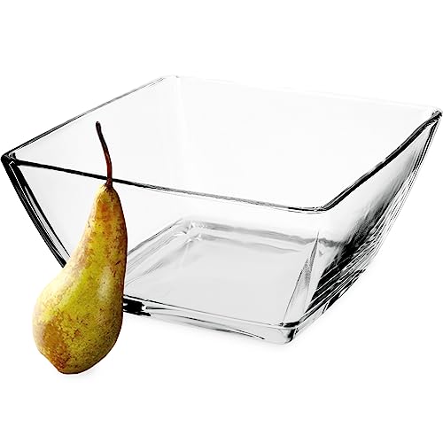 KADAX Glasschüssel, 18,8x13,1x8,9cm Obstschale aus robustem Glas, klassische Salatschüssel, Spülmaschinenfeste Glasschale, transparente Snackschale für Obst (Transparent / 1 Stück) von KADAX