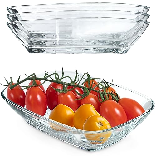 KADAX Glasschüssel, 230ml Salatschüssel aus Glas, Spülmaschinenfeste Obstschale, Snackschale für Mahlzeiten und Partys, Glasschale zum Servieren von Salat (14,3x10,5cm - 4 Stück) von KADAX