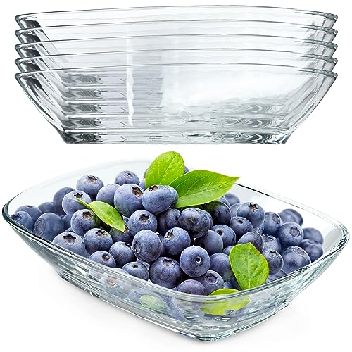 KADAX Glasschüssel, 230ml Salatschüssel aus Glas, Spülmaschinenfeste Obstschale, Snackschale für Mahlzeiten und Partys, Glasschale zum Servieren von Salat (14,3x10,5cm - 6 Stück) von KADAX