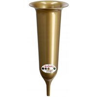 KADAX Grabvase, Blumenvase, Kunststoff-Vase, 12 cm, mit Erdspieß, gold von KADAX