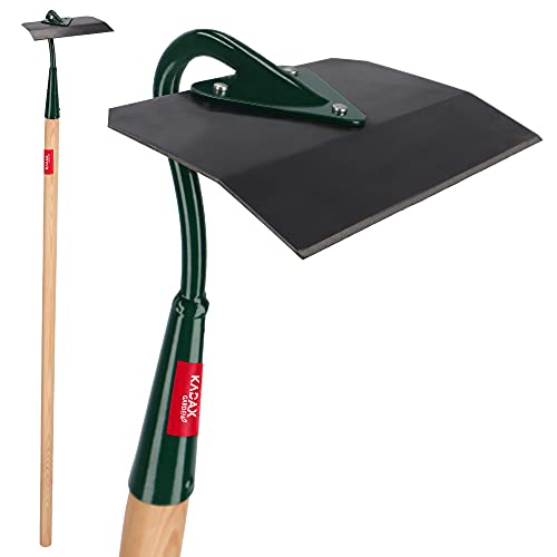KADAX Hacke, Gartenhacke aus Metall, Unkrauthacke mit langem Stiel aus Holz, Gartenzubehör zum Entfernen von Unkraut, Hacke zum lockern, lüften und jäten des Bodens (16cm) von KADAX