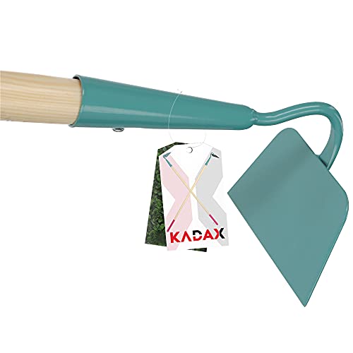 KADAX Hacke, Gartenhacke für Damen, gehärtete Hacke zum Entfernen von Unkraut, Unkrauthacke zum Auflockern des Bodens, Gartenzubehör zum lüften und jäten des Bodens (140 cm, Arbeitsteil: Grün) von KADAX